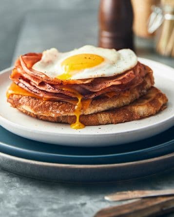 Fried Bologna Breakfast Sandwich