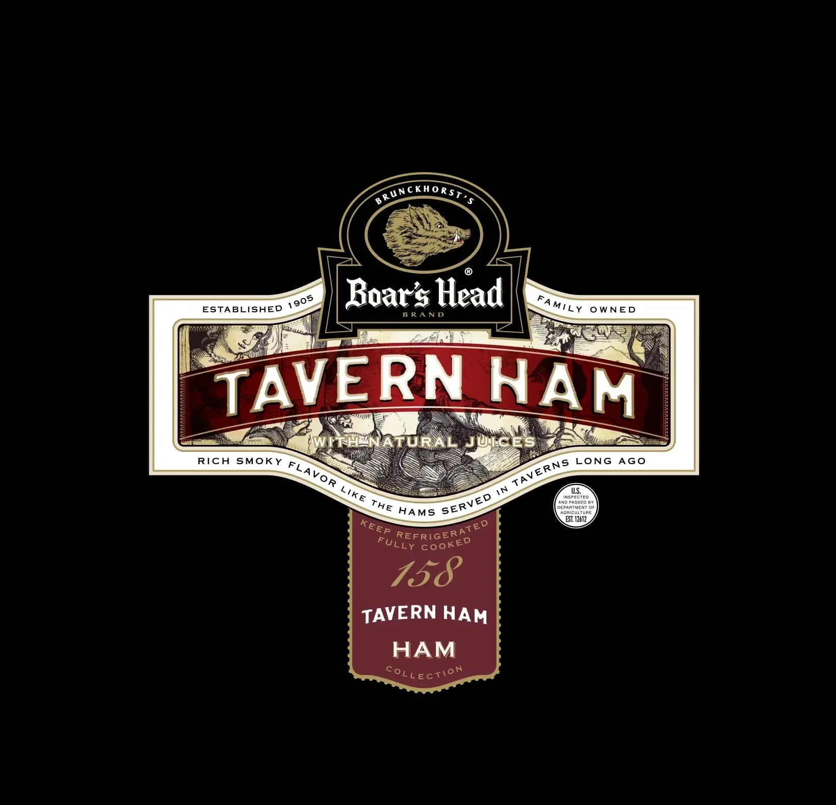 The product label for Boar's Head® Tavern Ham.