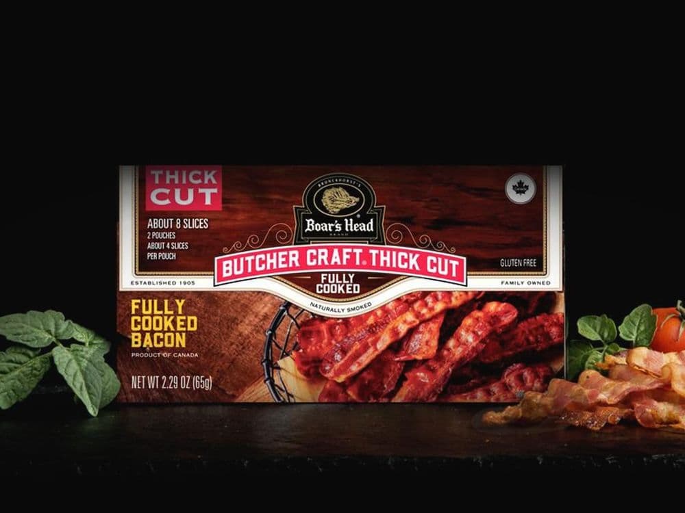 Butcher Craft® Thick Cut Naturally Smoked Bacon, Product of Canada